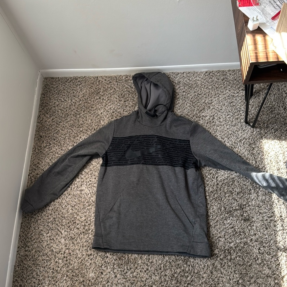 Grey and black Nike hoodie